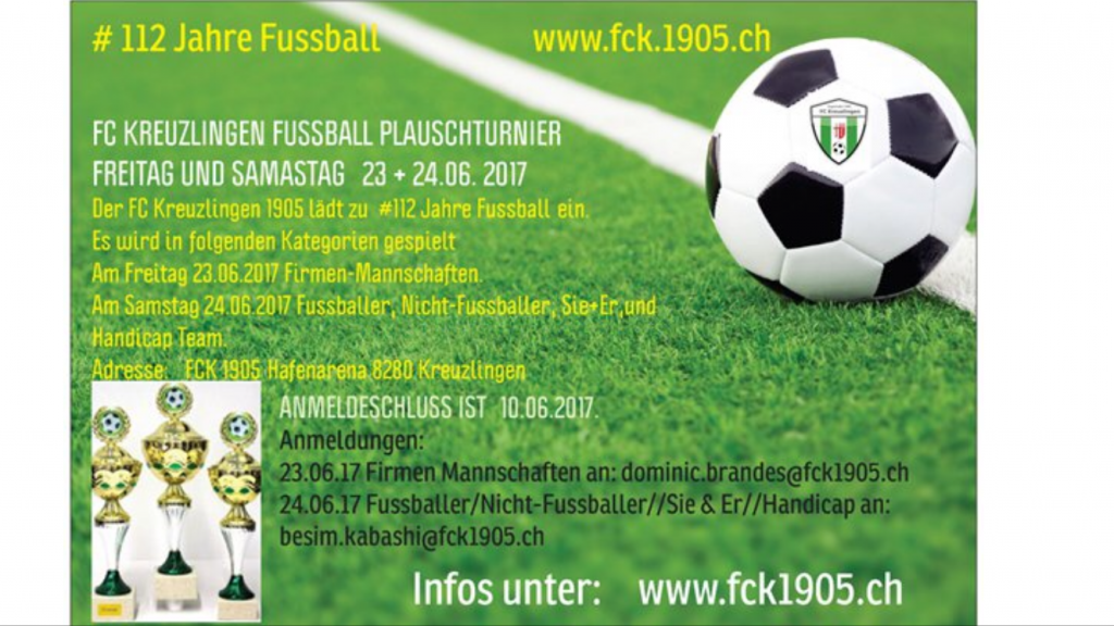FC Kreuzlingen Firmen- und Plauschturnier 2017